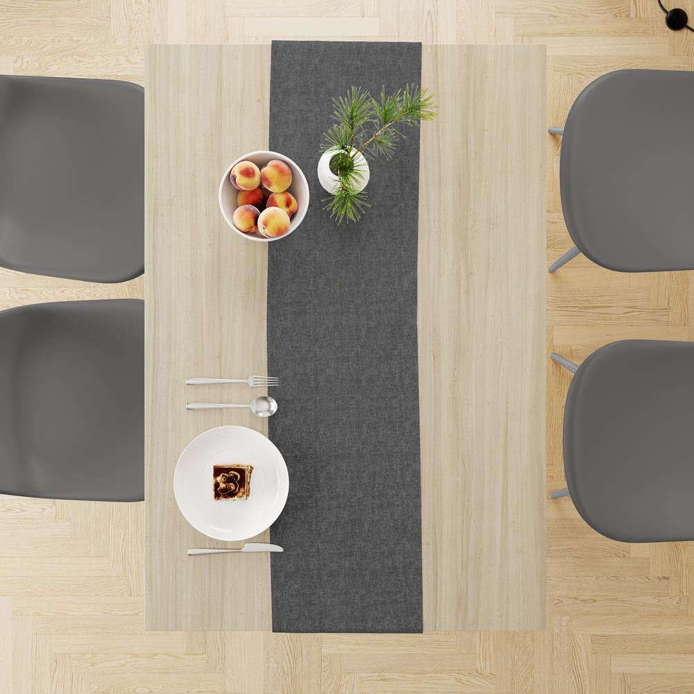 Αλέκιαστη τραβέρσα διάστασης 40Χ180 cm ύφανσης PANAMA με ειδικό φινίρισμα στα νήματα, που το καθιστά μαλακό και αδιάβροχο.