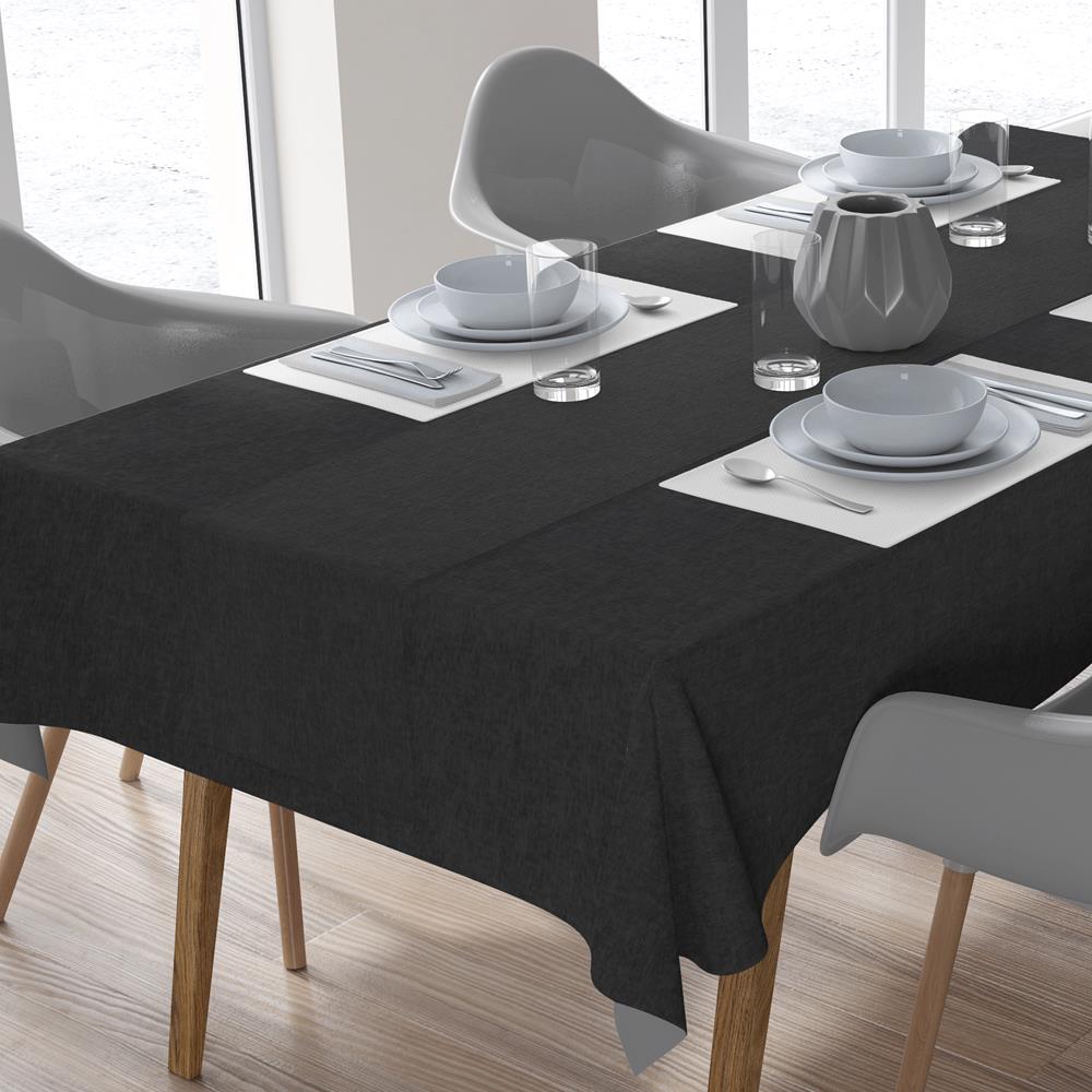 Σετ Αλέκιαστο τραπεζομάντηλο 140Χ220 cm και τραβέρσα 40Χ220 cm ύφανσης PANAMA με ειδικό φινίρισμα στα νήματα, που το καθιστά μαλακό και αδιάβροχο.