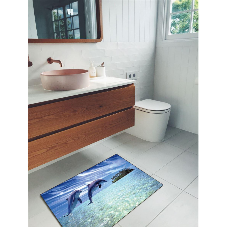 Πατάκι, με εντυπωσιακή απεικόνιση σχεδίων, ψηφιακής εκτύπωσης, για να διακοσμήσετε το μπάνιο και άλλους χώρους του σπιτιού σας.