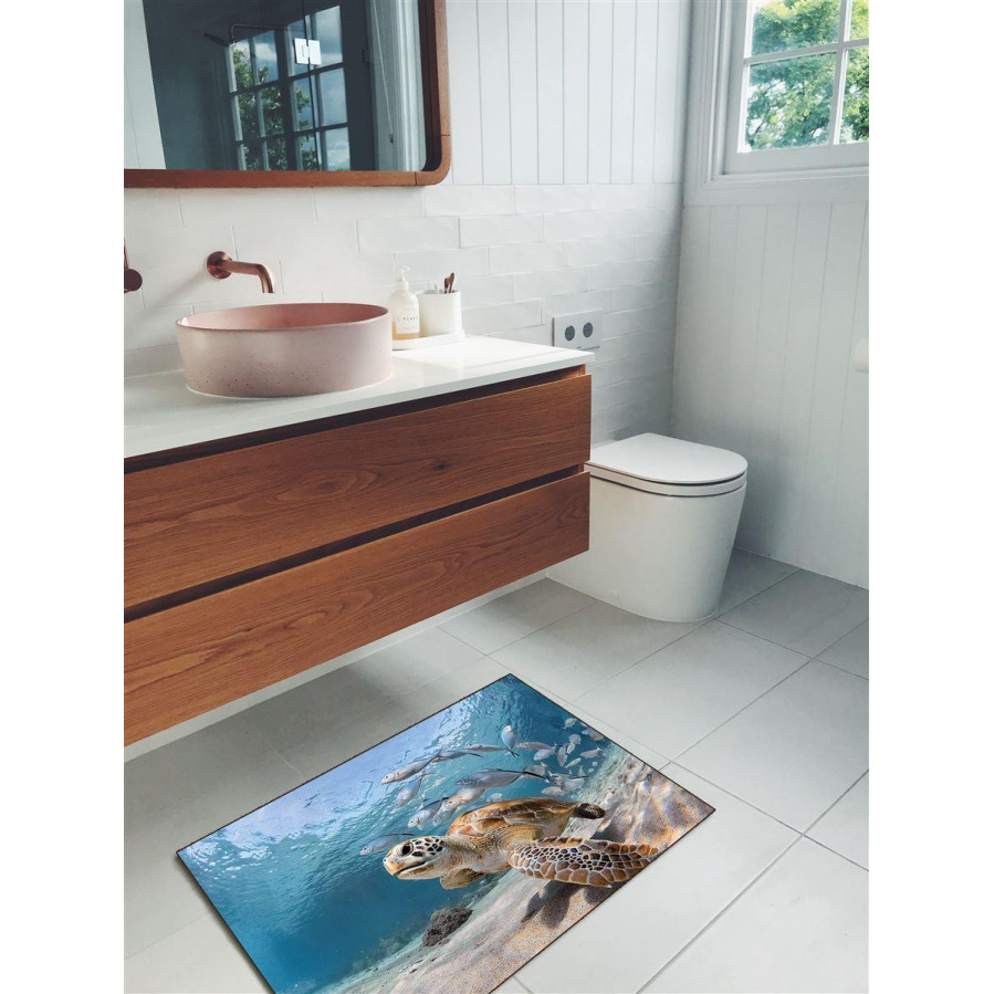 Πατάκι, με εντυπωσιακή απεικόνιση σχεδίων, ψηφιακής εκτύπωσης, για να διακοσμήσετε το μπάνιο και άλλους χώρους του σπιτιού σας.