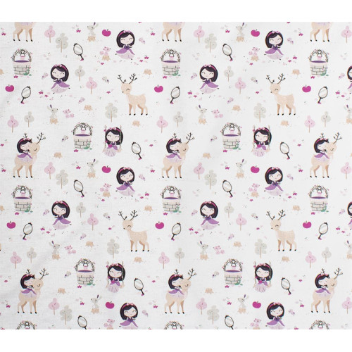 ΠΑΝΑ ΧΑΣΕΣ bebe Lily & Deer 179 80Χ80 White-Pink Cotton 100%