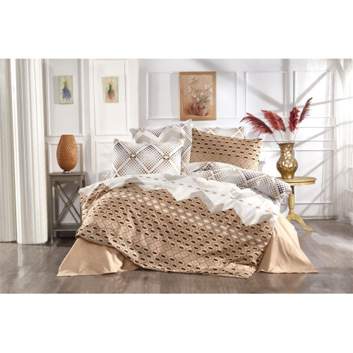 ΠΑΠΛΩΜΑ ΕΜΠΡΙΜΕ Καλυψώ 430 220Χ240 Beige Cott/Pol 70/30