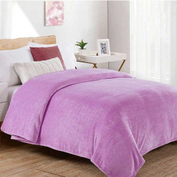 DIMcol ΚΟΥΒΕΡΤΑ CORAL FLEECE ΕΝΗΛ Polyester 220Χ240 Μονόχρωμη 05 Lila