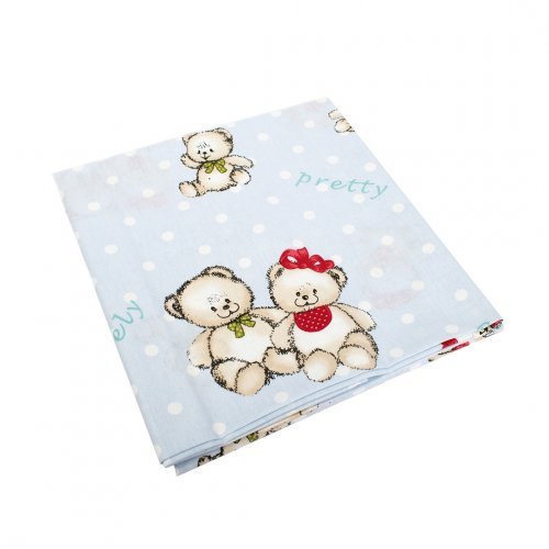 DIMcol ΣΕΝΤΟΝΑΚΙ ΛΙΚΝΟΥ ΒΡΕΦ Cotton 100% 80Χ110 Two Lovely Bears 64 Blue 1914413706906470