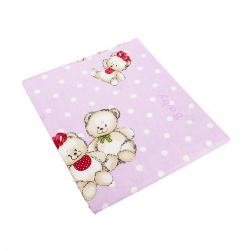DIMcol ΠΑΠΛΩΜΑΤΟΘΗΚΗ ΕΜΠΡΙΜΕ ΒΡΕΦ Cotton 100% 120Χ160 Two Lovely Bears 65 Lila 1915717606906574