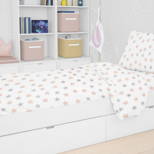 DIMcol ΣΕΝΤΟΝΙΑ ΕΜΠΡΙΜΕ ΣΕΤ 2 τεμ ΠΑΙΔ Cotton 100% 160Χ240 Star 103 Grey 1925215207310372