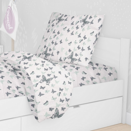 DIMcol ΜΑΞΙΛΑΡΟΘΗΚΗ ΕΜΠΡΙΜΕ ΠΑΙΔ Cotton 100% 50Χ70 Butterfly 57 Green 1925813107205781