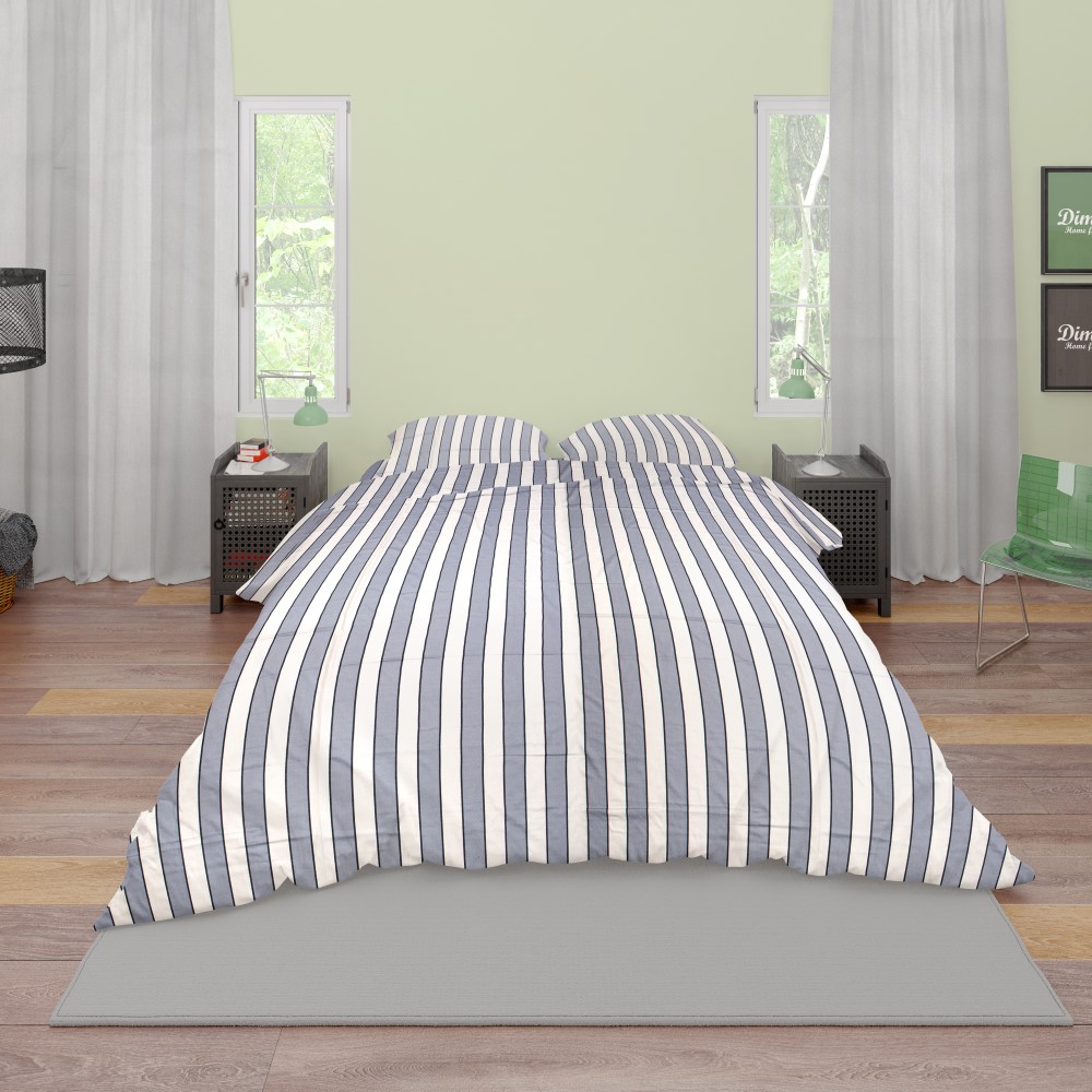 Σετ Σεντόνι 3 τεμαχίων Βαμβακοσατέν για Μονό κρεβάτι που περιέχει: Σεντόνι Flat για μονό κρεβάτι 2 τεμ.