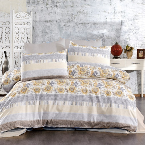 DIMcol ΣΕΝΤΟΝΙΑ ΕΜΠΡΙΜΕ ΣΕΤ 4 τεμ ΕΝΗΛ Cott/Pol 70/30 220Χ240 Ηλιαχτίδα 370 Grey-Beige