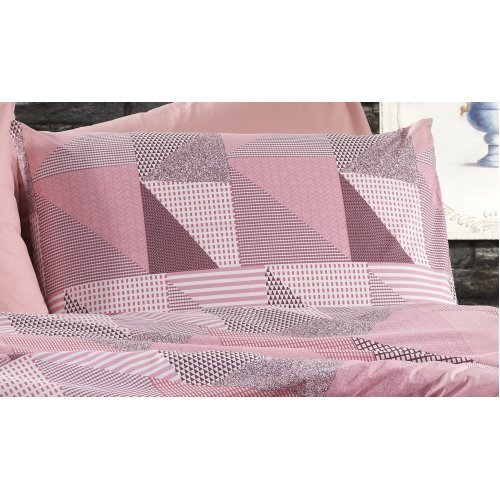 DIMcol ΜΑΞΙΛΑΡΟΘΗΚΗ ΕΜΠΡΙΜΕ ΕΝΗΛ Flannel Cotton 100% 50Χ70 Geometrical 331 Pink-Salmon 1935853141633168