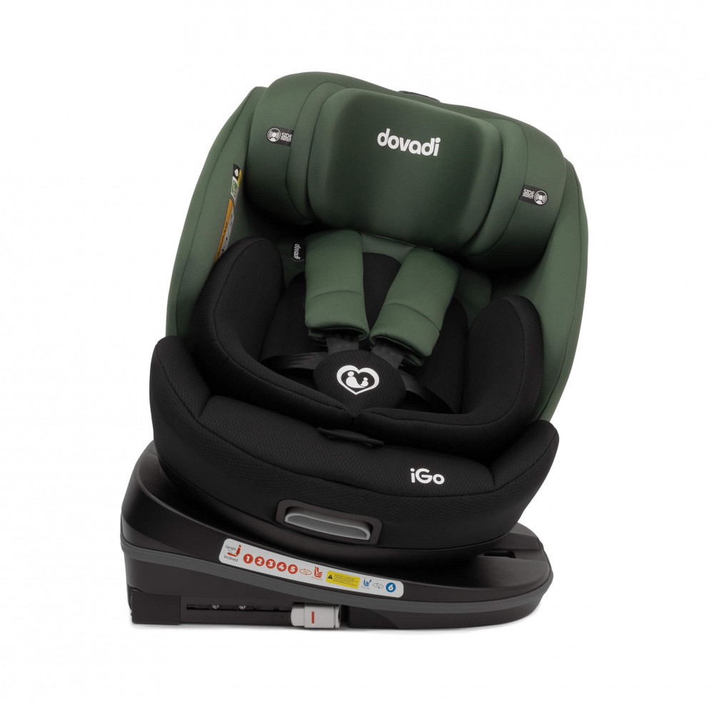 Η φωτογραφία δείχνει Κάθισμα Αυτοκινήτου iGo i-size 40-150cm Isofix 360° MidnightBlack :Απολαύστε τη μέγιστη ευελιξία, ασφάλεια και άνεση που προσφέρει το παιδικό κάθισμα αυτοκινήτου Dovadi iGo i-size.