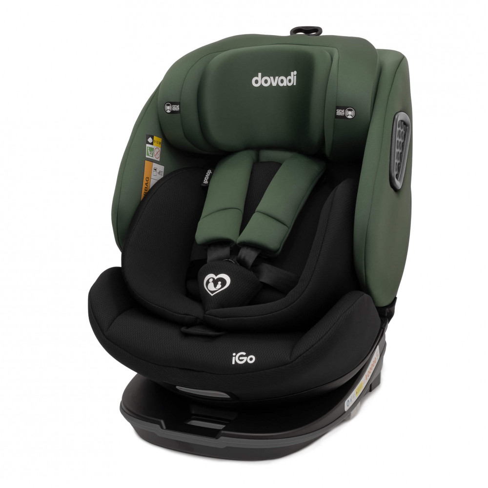 Η φωτογραφία δείχνει Κάθισμα Αυτοκινήτου iGo i-size 40-150cm Isofix 360° MidnightBlack :Απολαύστε τη μέγιστη ευελιξία, ασφάλεια και άνεση που προσφέρει το παιδικό κάθισμα αυτοκινήτου Dovadi iGo i-size.