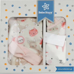 ΣΕΤ ΔΩΡΟΥ 5 ΤΕΜΑΧΙΩΝ BEBE STARS BUNNY 6-9M 3119-1