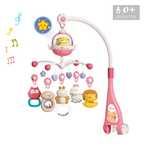 BEBE STARS ΜΟΥΣΙΚΟ ΚΡΕΒΑΤΙΟΥ ΡΟΖ ΜΕ ΦΩΣ, BLUETOOTH ΚΑΙ ΧΕΙΡΙΣΤΗΡΙΟ 860-180