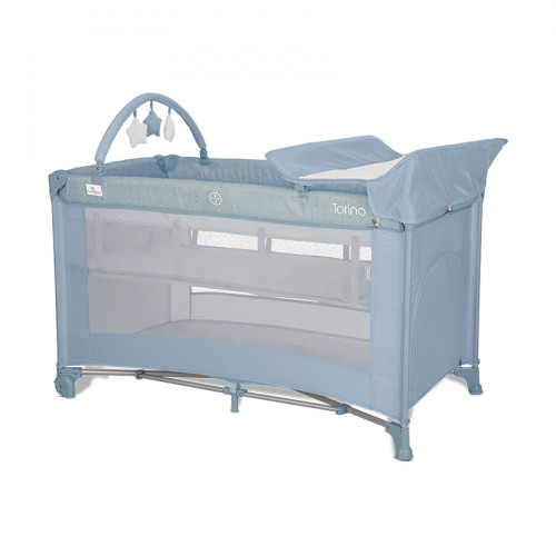 LORELLI ΠΑΡΚΟΚΡΕΒΑΤΟ ΔΥΟ ΕΠΙΠΕΔΩΝ ΜΕ ΑΛΛΑΞΙΕΡΑ TORINO 2 LAYERS PLUS BLUE 10080472607