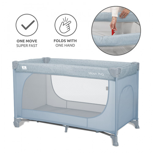 LORELLI ΠΑΡΚΟΚΡΕΒΑΤΟ ΜΩΡΟΥ MOON HUG ONE TOUCH FOLD 1 ΕΠΙΠΕΔΟΥ BLUE 10080772607