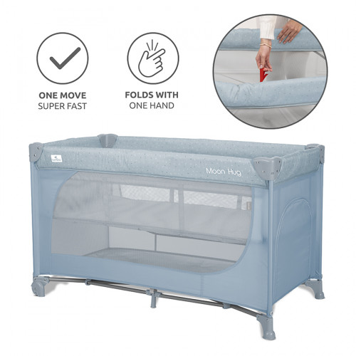 LORELLI ΠΑΡΚΟΚΡΕΒΑΤΟ ΜΩΡΟΥ MOON HUG ONE TOUCH FOLD 2 ΕΠΙΠΕΔΩΝ BLUE 10080782607