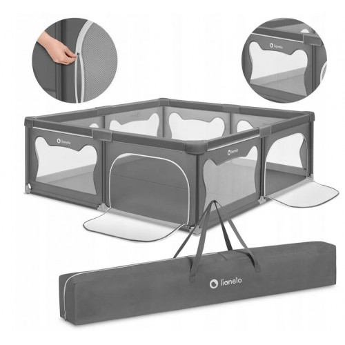 Lionelo Willow XL Πάρκο 180x200εκ Gray Congrete 5903771705509