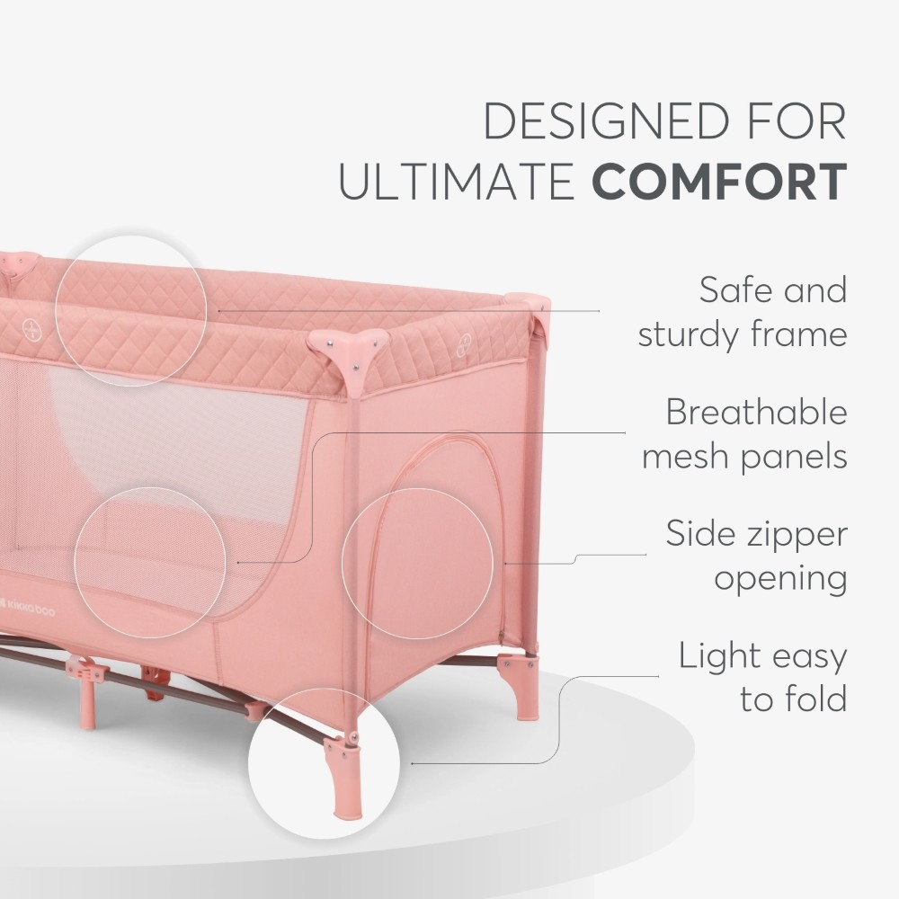 Η φωτογραφία δείχνει KIKKA BOO ΠΑΡΚΟΚΡΕΒΑΤΟ 1 ΕΠΙΠΕΔΟΥ MEDLEY PINK 2023.