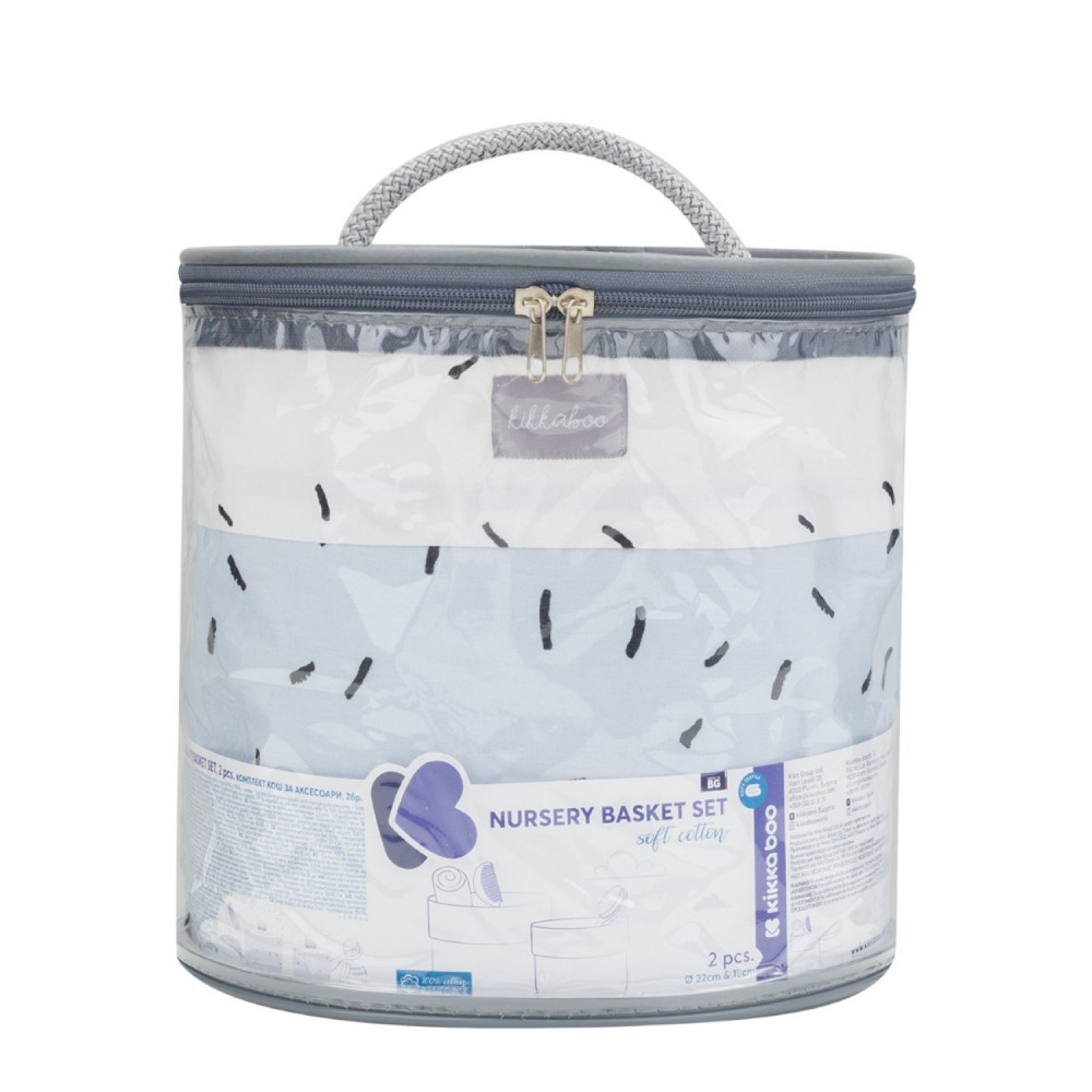 Η φωτογραφία δείχνει KIKKA BOO ΚΑΛΑΘΙΑ ΑΠΟΘΗΚΕΥΣΗΣ ΒΡΕΦΙΚΩΝ ΕΙΔΩΝ ΣΕΤ 2ΤΕΜ 22CM & 18CM BEAR WITH ME BLUE.