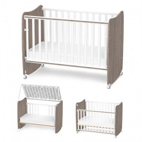 LORELLI ΒΡΕΦΙΚΗ ΚΟΥΝΙΑ ΜΕΤΑΤΡΕΠΟΜΕΝΗ ΣΕ ΚΡΕΒΑΤΙ STARS 60/120 WHITE/COFFE 10150610027A