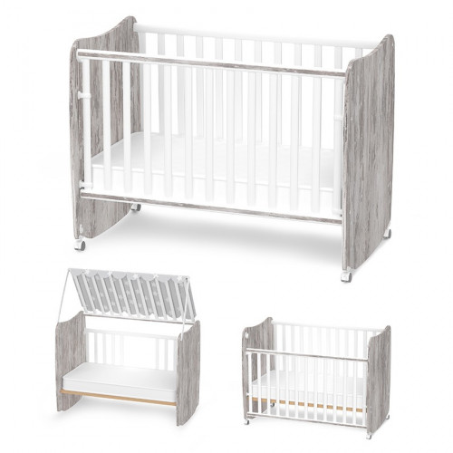 LORELLI ΒΡΕΦΙΚΗ ΚΟΥΝΙΑ ΜΕΤΑΤΡΕΠΟΜΕΝΗ ΣΕ ΚΡΕΒΑΤΙ STARS 60/120 WHITE/ARTWOOD 10150610030A