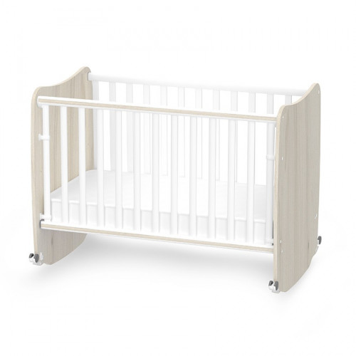 LORELLI ΒΡΕΦΙΚΗ ΚΟΥΝΙΑ ΜΕΤΑΤΡΕΠΟΜΕΝΗ ΣΕ ΚΡΕΒΑΤΙ STARS 60/120 WHITE/LIGHT OAK 10150610036A