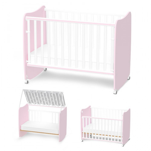 LORELLI ΒΡΕΦΙΚΗ ΚΟΥΝΙΑ ΜΕΤΑΤΡΕΠΟΜΕΝΗ ΣΕ ΚΡΕΒΑΤΙ STARS 60/120 WHITE/ORCHID PINK 10150610038A