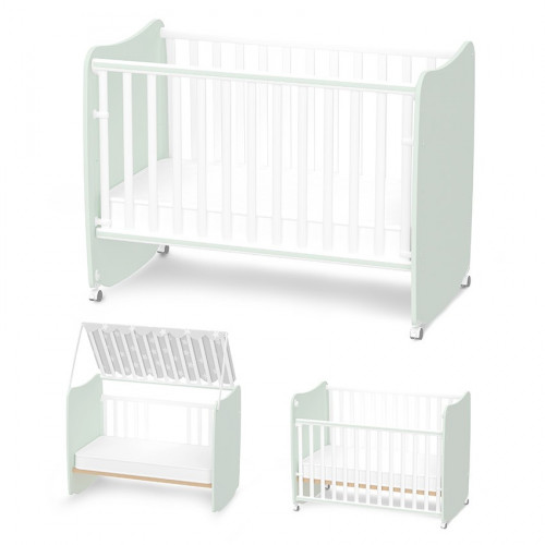 LORELLI ΒΡΕΦΙΚΗ ΚΟΥΝΙΑ ΜΕΤΑΤΡΕΠΟΜΕΝΗ ΣΕ ΚΡΕΒΑΤΙ STARS 60/120 WHITE/MILKY GREEN 10150610040A