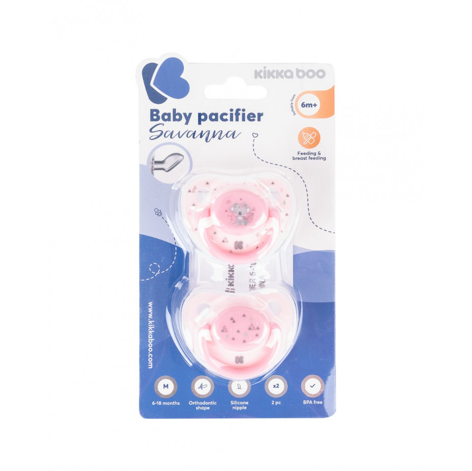 Πιπίλα μωρού με ορθοδοντική θηλή σιλικόνης.