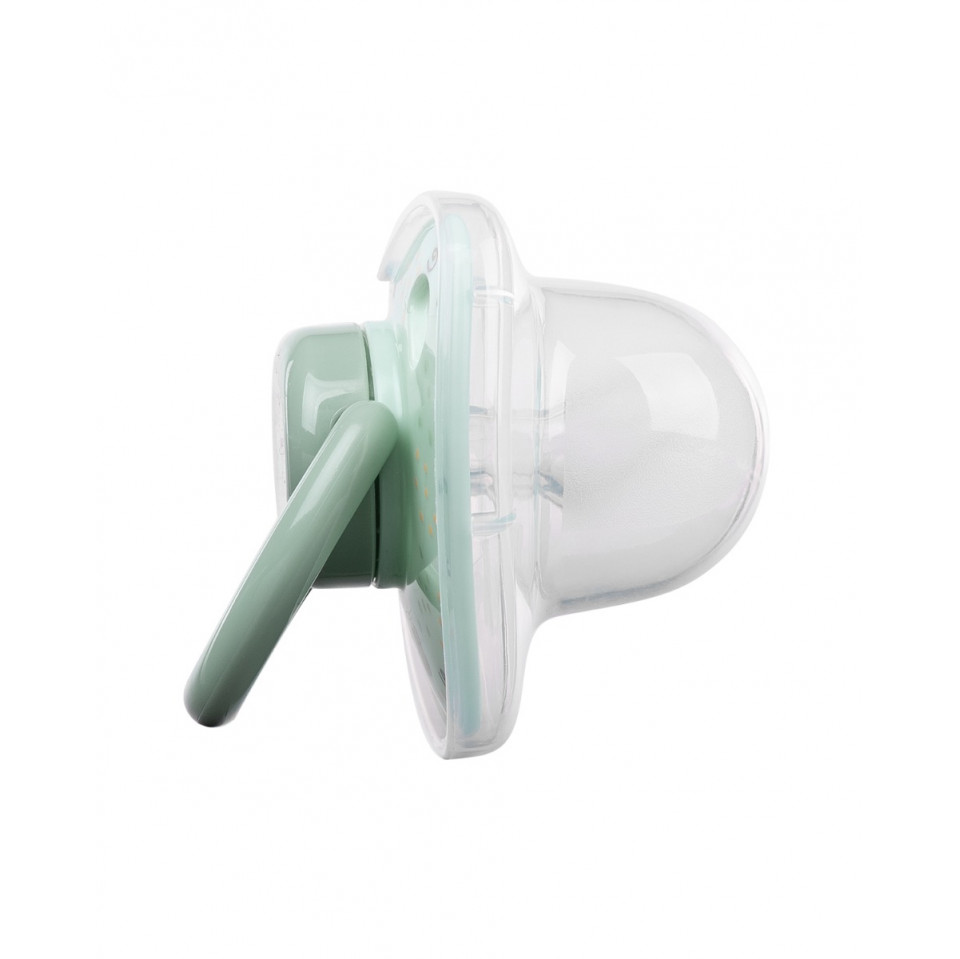 Η φωτογραφία δείχνει Πιπίλα μωρού με ορθοδοντική θηλή σιλικόνης.