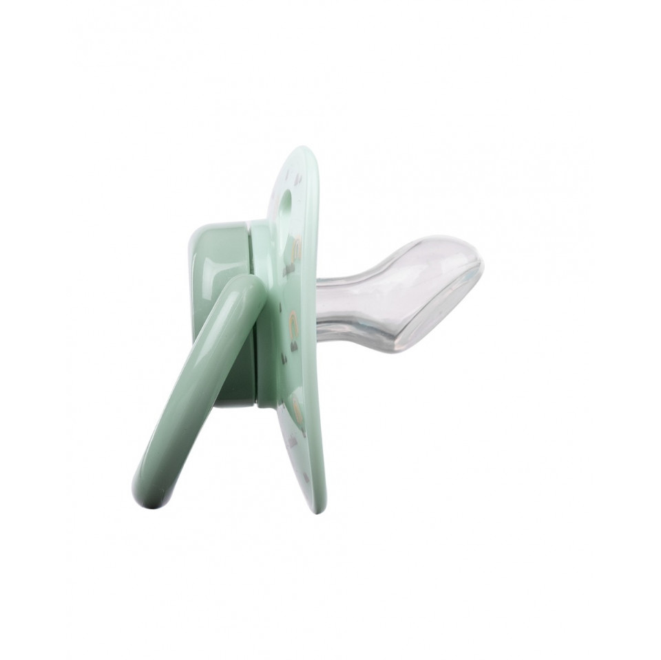 Η φωτογραφία δείχνει Πιπίλα μωρού με ορθοδοντική θηλή σιλικόνης.