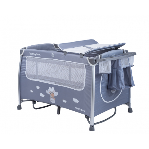 Παρκοκρέβατο της εταιρείας Kikka Boo κατασκευασμένο από αλουμίνιο.