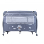 Παρκοκρέβατο της εταιρείας Kikka Boo κατασκευασμένο από αλουμίνιο.