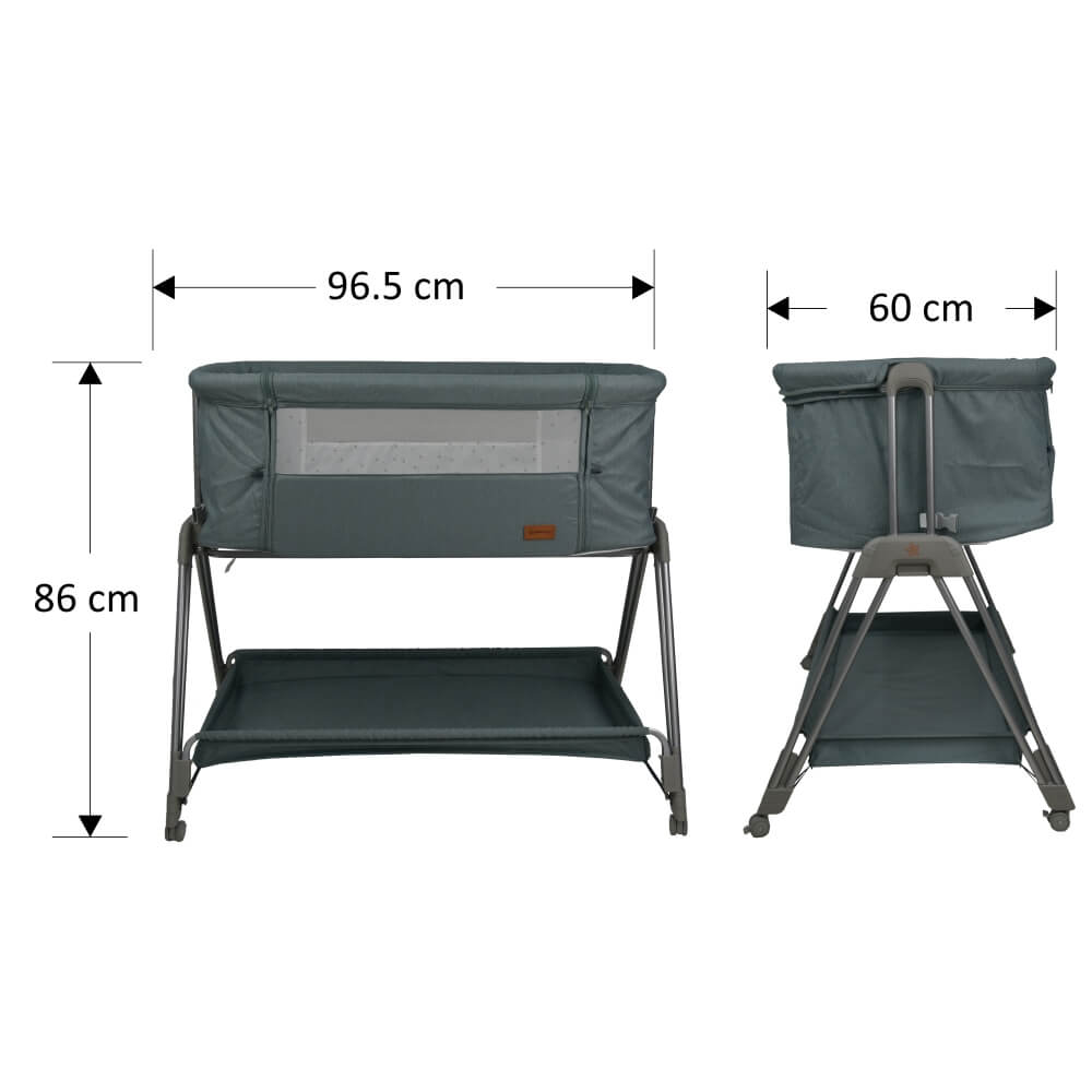 Η φωτογραφία δείχνει Το Pearl είναι το νέο λίκνο που σχεδίασε η Bebe Stars, ώστε το μωρό σας να κοιμάται με ασφάλεια, ενώ είστε δίπλα του και νιώθει προστασία.