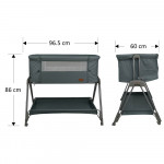 Η φωτογραφία δείχνει Το Pearl είναι το νέο λίκνο που σχεδίασε η Bebe Stars, ώστε το μωρό σας να κοιμάται με ασφάλεια, ενώ είστε δίπλα του και νιώθει προστασία.