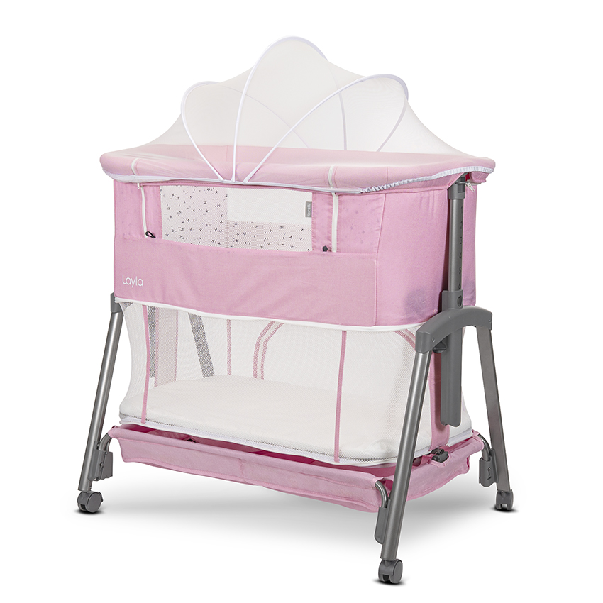 LORELLI ΒΡΕΦΙΚΟ ΛΙΚΝΟ-ΠΑΡΚΟΚΡΕΒΑΤΟ LAYLA 2 IN 1 PINK 10080742613