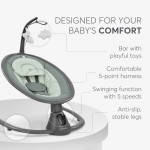 Η φωτογραφία δείχνει Ηλεκτρική Κούνια Ρηλάξ Kikka boo Twiddle Mint 2024Το Twiddle είναι εδώ με ένα ΝΕΟ σχέδιο! Η κούνια είναι ελαφριά και άνετη και είναι εντελώς αθόρυβη.