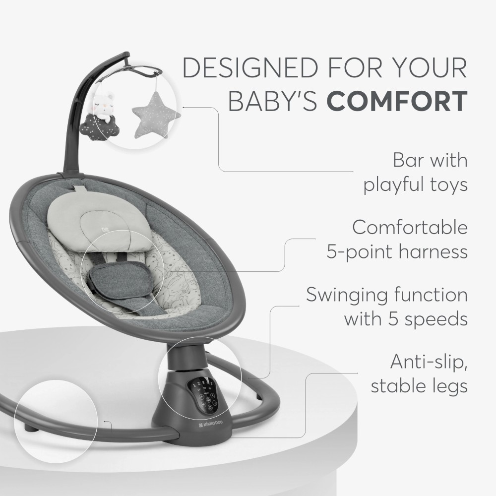 Ηλεκτρική Κούνια Ρηλάξ Kikka boo Twiddle Mint 2024Το Twiddle είναι εδώ με ένα ΝΕΟ σχέδιο! Η κούνια είναι ελαφριά και άνετη και είναι εντελώς αθόρυβη.