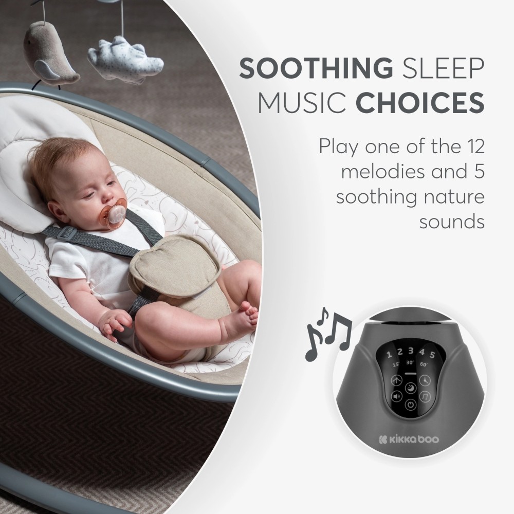 Ηλεκτρική Κούνια Ρηλάξ Kikka boo Twiddle Mint 2024Το Twiddle είναι εδώ με ένα ΝΕΟ σχέδιο! Η κούνια είναι ελαφριά και άνετη και είναι εντελώς αθόρυβη.