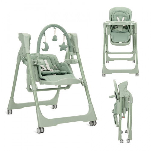 LORELLI ΗΛΕΚΤΡΙΚΟ ΚΑΡΕΚΛΑΚΙ ΦΑΓΗΤΟΥ-ΚΟΥΝΙΑ HIGH CHAIR NOMINO GREEN 10100592602