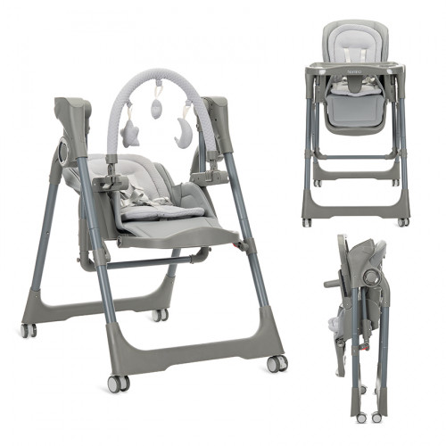 LORELLI ΗΛΕΚΤΡΙΚΟ ΚΑΡΕΚΛΑΚΙ ΦΑΓΗΤΟΥ-ΚΟΥΝΙΑ HIGH CHAIR NOMINO GREY 10100592604