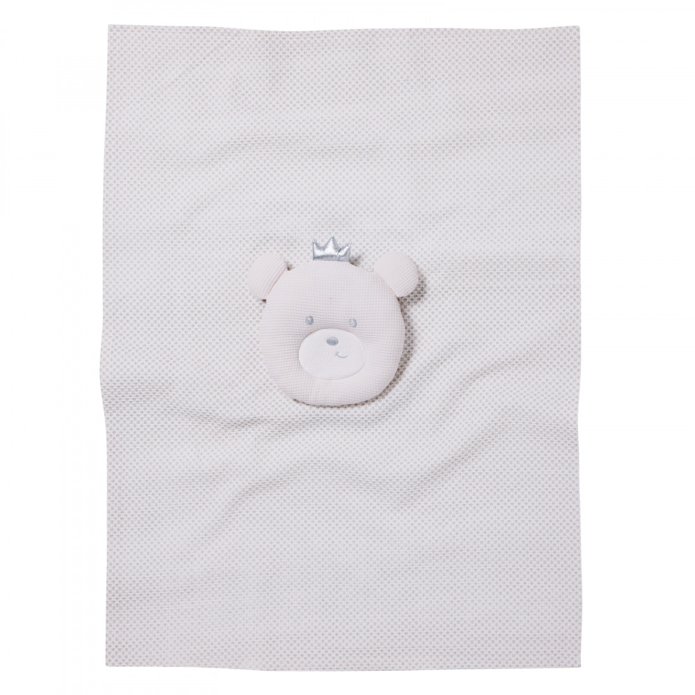 Εμπριμέ κουβέρτα πικέ της σειράς Relax, με παιχνίδι, σε χαρούμενες παραστάσεις.