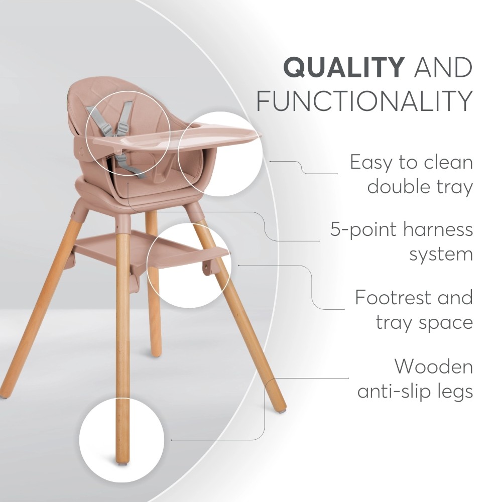 Η φωτογραφία δείχνει Ξύλινο καρεκλάκι 2 σε 1 κατάλληλο για διαφορετικά παιδικά στάδια της εταιρείας Kikka BooΑναλυτικά Χαρακτηριστικά:Κατάλληλο για παιδιά που μπορούν να καθίσουν χωρίς βοήθεια και έως 36 μήνες - στάδιο 1.