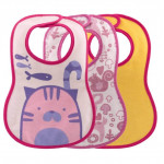 Σαλιάρες της εταιρείας ChiccoΤέλεια προσαρμογή ώστε να τρώει χωρίς να λερώνεταιΙδανικό μέγεθος για το λαιμό του μωρούΑδιάβροχο πίσω ύφασμα για να αποτρέπει τα υγρά και τα στερεά να περνάτε στα ρουχαλάκια του μωρούΜαλακό βαμβάκι που απορροφά τα περισσέματα του φαγητούΣετ 3 τεμαχίωνΜε εσωτερική επένδυ