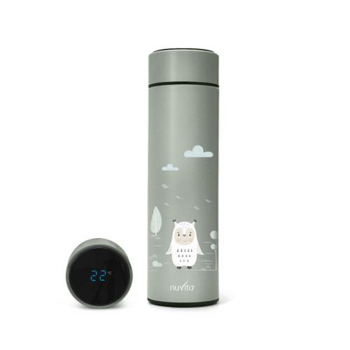 NUVITA ΘΕΡΜΟΣ ΜΕ ΕΝΔΕΙΞΗ ΘΕΡΜΟΚΡΑΣΙΑΣ 500ml SAGE GREEN NU-PPCP0060