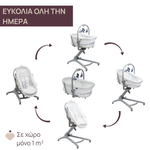 CHICCO ΛΙΚΝΟ - ΡΗΛΑΞ ΒΑΒΥ HUG PRO 5 IN 1/14 WHITE CREAM P07-87076-14