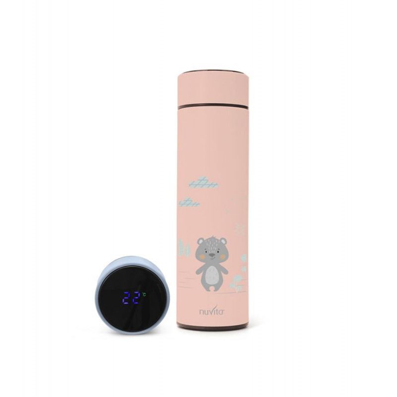 Θερμός από ανοξείδωτο ατσάλι με ψηφιακή ένδειξη θερμοκρασίας NUVITA 500ml 4455 Powder Blue NU-PPCP0056Πρακτικό θερμός υγρών για βόλτα, εκδρομές και για το σχολείο από ανοξείδωτο ατσάλι με αεροστεγές κλείσιμο.