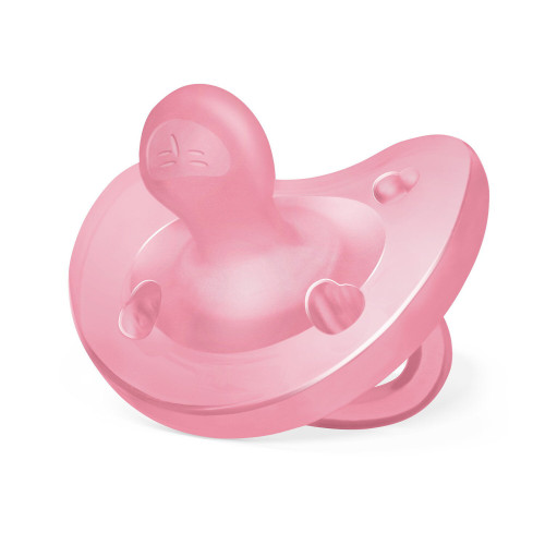 Chicco Πιπίλα Όλο Σιλικόνη PhysioForma Soft Ροζ Για 6-16 Μηνών C60-73091-92