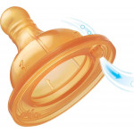 Θηλή της εταιρείας Chicco από καουτσούκ ρυθμιζόμενης ροής:Για ηλικίες 2+ μηνώνΑπό καουτσούκ υψηλής ποιότητας2 τεμάχιαΧωρίς BPA